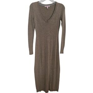 Elegant Brown Knit Dress